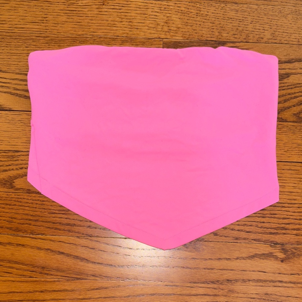 Bright Pink Strapless Bandeau Top